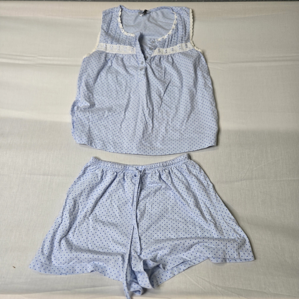 Charming Blue Polka Dot Kids Pajama Set 321